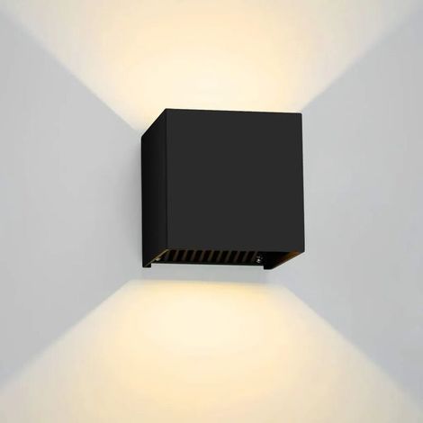 12w Wasserdichte Led-außenwandleuchte Mit Einstellbarem Abstrahlwinkel, Ip65 Warmweiß, Led-wandleuchte Für Den Innen- Und Außenbereich (12w Schwarz Warmweiß)