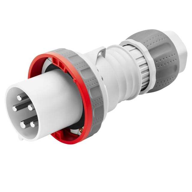 Gewiss - hp gerader mobiler Stecker IP69 3P+N+E 63A 380-415V Rot 6H Verdrahtungsgehäuse