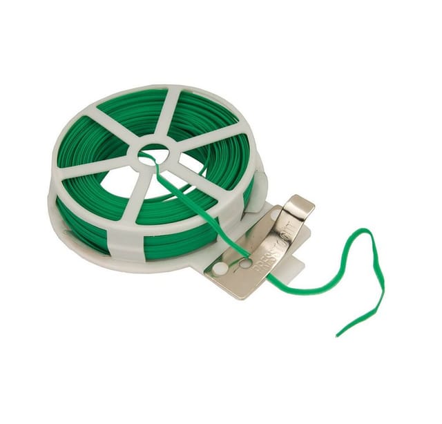 Garten Blumen Bindedraht Gartendraht 30m Rolle mit Abschneider