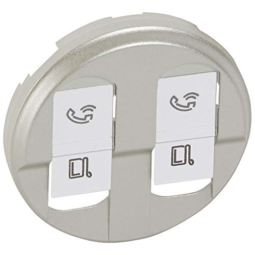 Zierleiste Celiane - Titanium-Doppelte rj 45-Steckdose