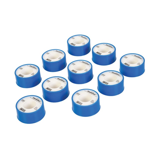 10 x Rolle PTFE-Band weiß 12 m x 19 mm