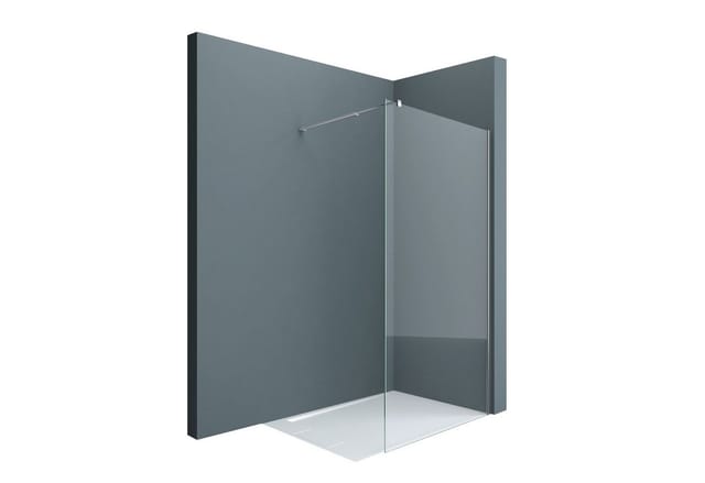 Luxus Duschwand Duschabtrennung Bremen2k 50x200 Walk-in Dusche Mit Stabilisator Aus Echtglas 10mm Esg-sicherheitsglas Klarglas Inkl. Nanobeschichtung - Doporro