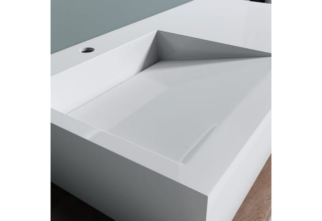 Doporro - bth: 75x50x13cm Design Aufsatzwaschbecken Hängewaschbecken Colossum11, in weiß, aus Gussmarmor