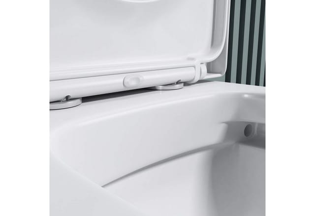 Design Stand wc Toilette bodenstehend Tiefspüler mit Silent-Close spülrandlose Toilette spülrandloses wc Aachen179T - Doporro