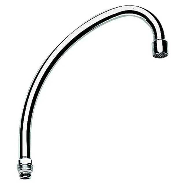 HU-Auslauf, für Küchen-Standbatterien, 1/2', Bogenauslauf, Auslauf mit Mousseur, Ausladung 185mm, Chrom - Grohe