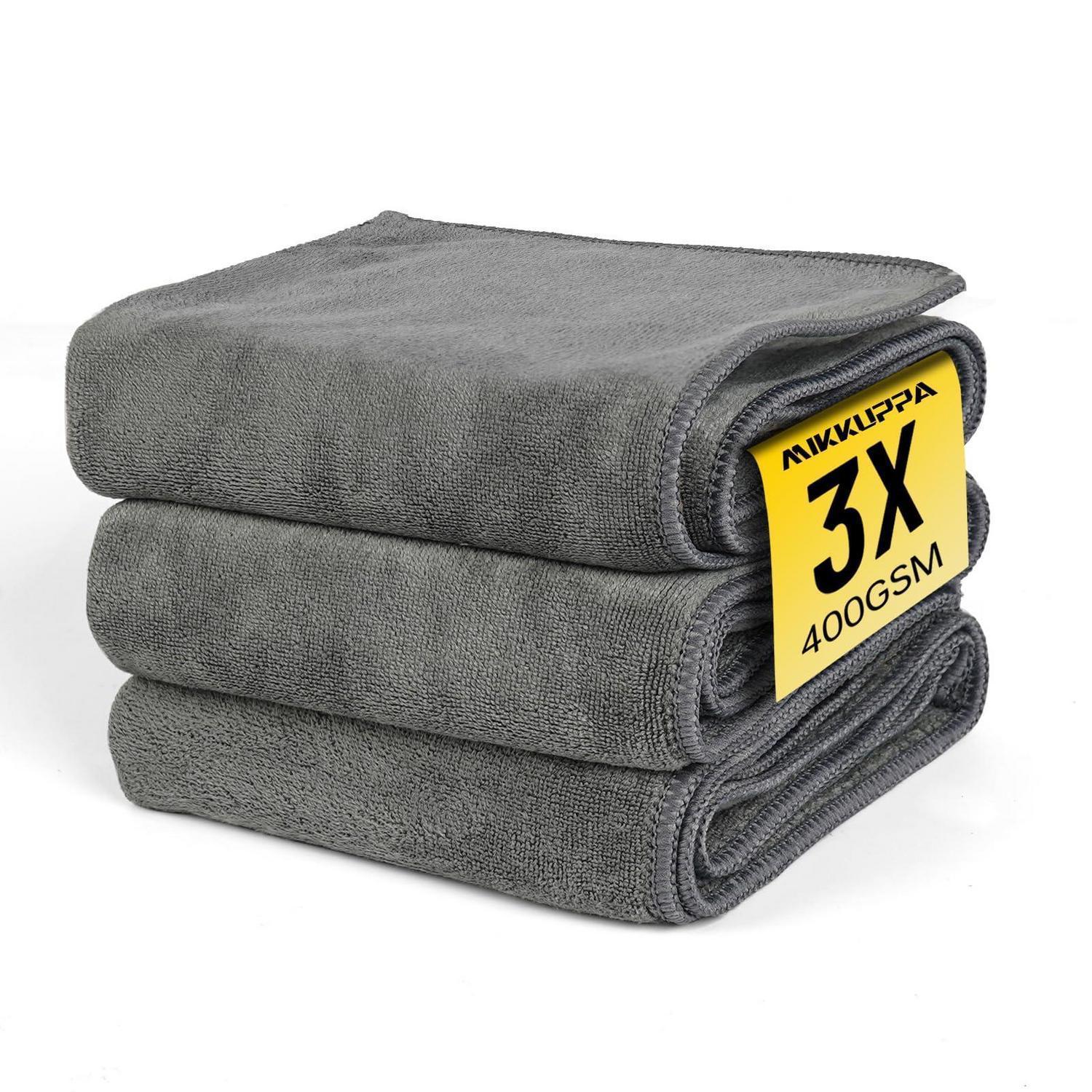 Mikrofasertücher Auto 400 Gsm 3er Set 30x60 Cm Fusselfrei & Lackschonend