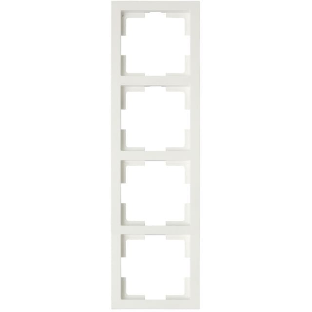 GAO - 4-fach Rahmen / Schalterblende Modul in Cremeweiß, eckig