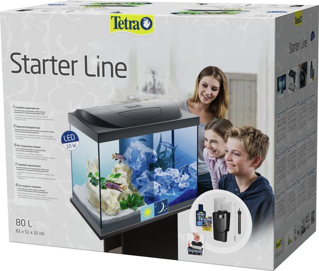 Starter Line Aquarium Set mit led Fischfutter - Tetra