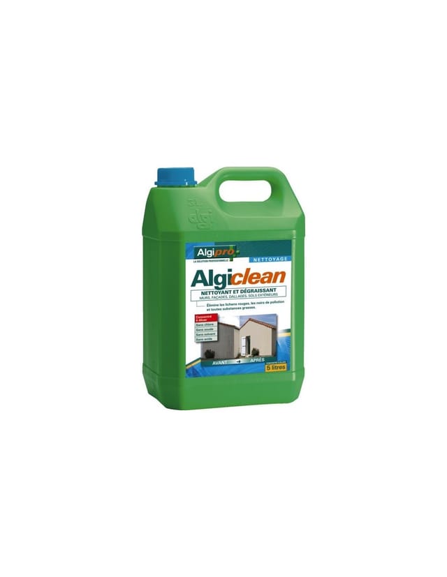 ALGICLEAN - 5 LITER - Reiniger für Pflaster und Zementböden - Konzentrat zum Verdünnen ALGIMOUSS - 046002