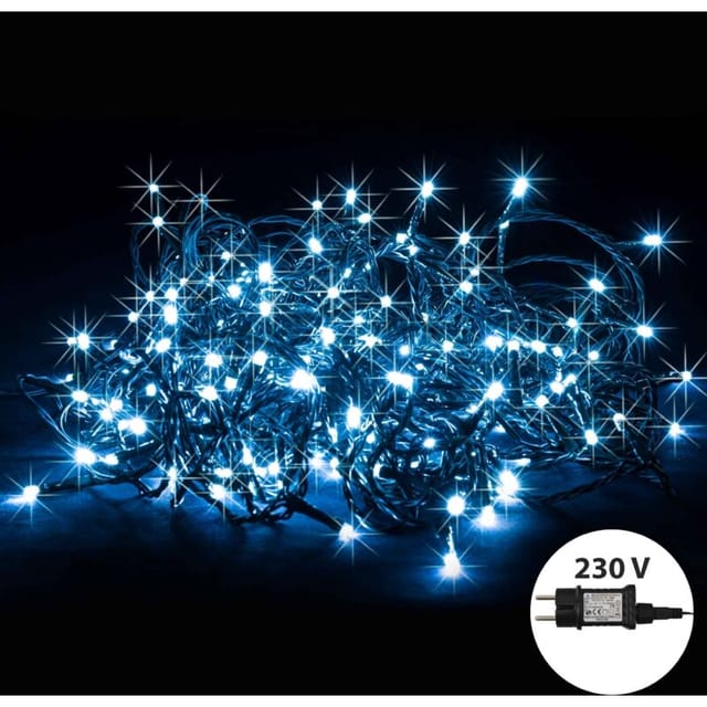 Kalte weiße LED-Lichterkette 12M (100 led)
