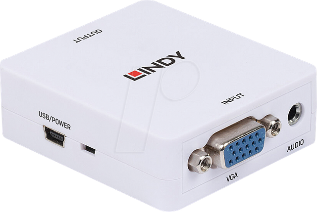 38165 Videokonverter - Videokonverter (480i,480p,576i,576p,720p,1080i,1080p, 6,75 Gbit/s, Schwarz, hdmi, 100/240 v, 87 mm) - Lindy