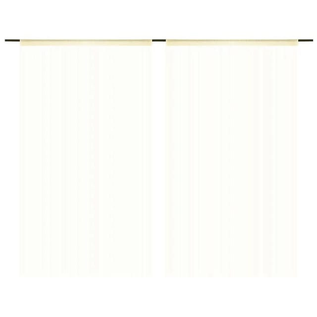 vidaXL Fadenvorhänge 2 Stk. 100 x 250 cm Cremefarben