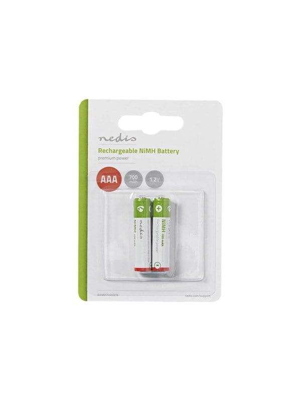 Nedis - Wiederaufladbare ni mh batterien aaa 12 v dc 700 mah vorgeladen 2 blasts