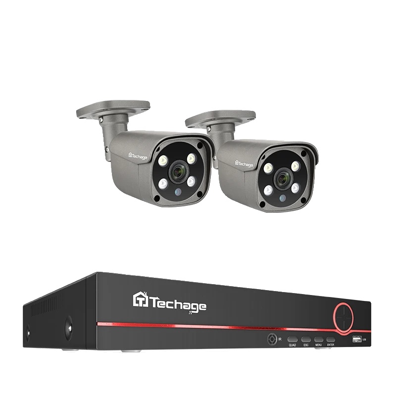 Sicherheitskamerasystem, 8 Kanäle, Zwei-wege-audio, 8-kanal-2-stück-5-mp-kameras, 1t