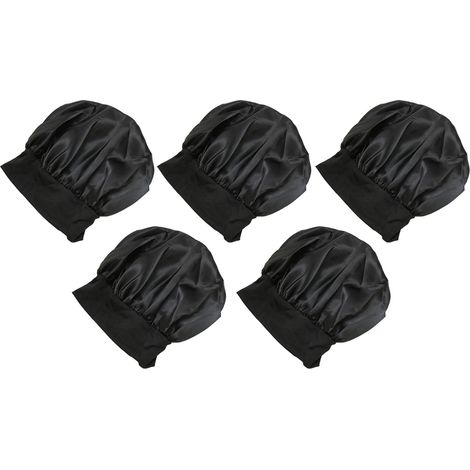 【nx】set Mit 5 Seiden-nachthauben, Breites Band, Atmungsaktiver Satin