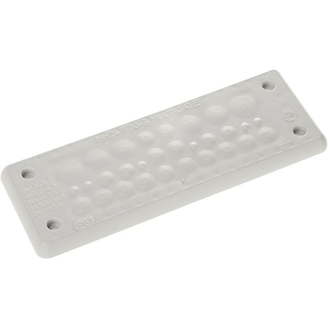 Trelleborg - MH-24 f 30-3 light grey UL94 V-0 IP65 tpe Screw Durchführungsplatte tpe Grau 1 St
