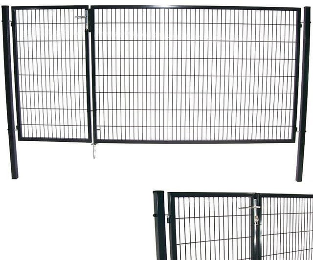 Gartentor Tor Doppelflügeltor 160x350 cm Doppelflügel Einfahrtstor 56733 Hoftor