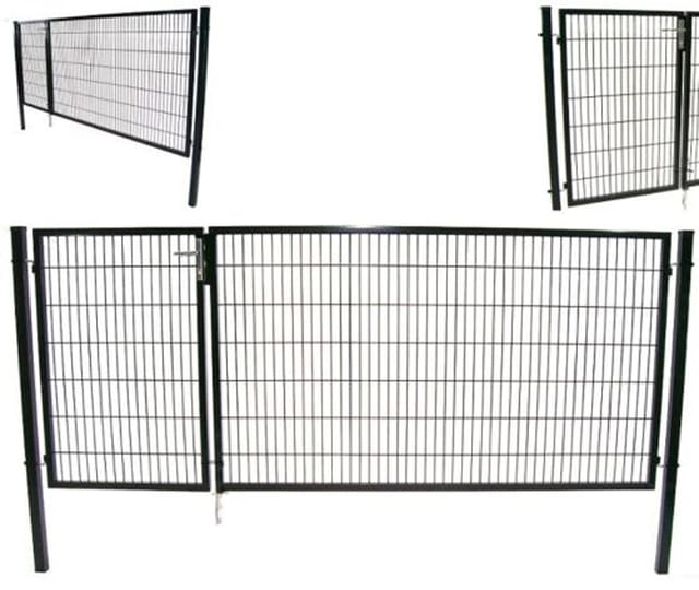 Gartentor Tor Doppelflügeltor 140x350 cm Doppelflügel Einfahrtstor 56732 Hoftor