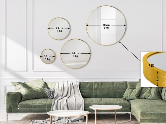 Wandspiegel Elsie gold glanz l