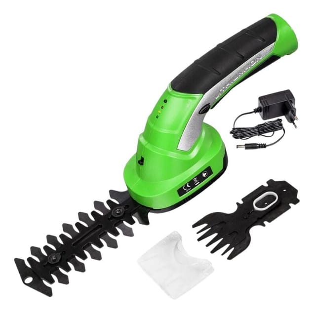 CHOYCLIT 2-IN-1 Akku-Heckenschere HEDGER Gras- und Kantenschneider Wiederaufladbarer Akku Austauschbare Klingen Ergonomischer Griff Schnitt- und