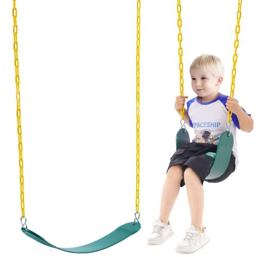 2er-pack Schaukelsitze, Mit 66 Zoll Langen Beschichteten Ketten Und Karabinerhaken, Unterstützt 300 Lbs Schaukeln, Ersatz Für Outdoor-schaukel-set, Schaukel-set-zubehör Für Kinder - Vevor