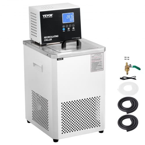 Labor-kühl-/umwälzpumpe, 6 L Kühler Für Niedertemperatur-kühlflüssigkeit, 23 °f–212 °f, Umwälzpumpen-kühler, Lcd-display, Wasserbad-umwälzwasserkühlung Aus Edelstahl 304 - Vevor