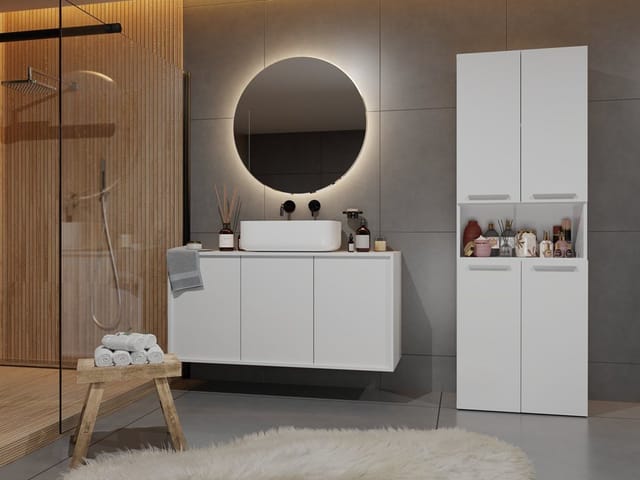 Nel 1K/DK WHITE Badezimmersäule