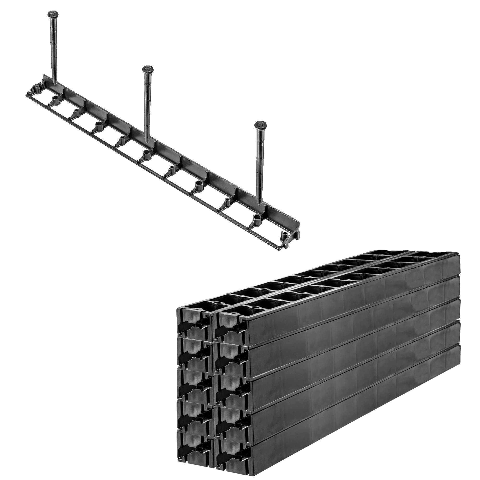 Rasenkante, Flexibler Kunststoff, 4,5 Cm Hoch, 20 Meter Lang, Geeignet Für Die Gartengestaltung, Schwarz