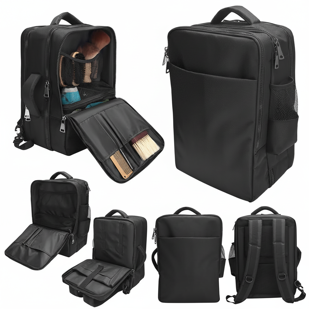 Pakis Schwarzer Friseur-rucksack Für Accessoires