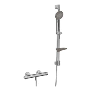 Hansa - Prisma - Duschset mit Thermostat, 3 Strahlarten, Chrom 48130421