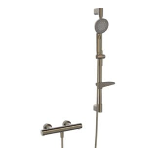 Prisma - Brauseset mit Thermostat, 3 Strahlarten, Bronze gebürstet 4813042181 - Hansa