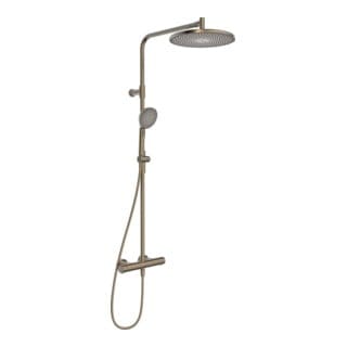 Aurelia - Brauseset mit Thermostat, Durchmesser 30 cm, 3 Strahlarten, Bronze gebürstet 4719910381 - Hansa