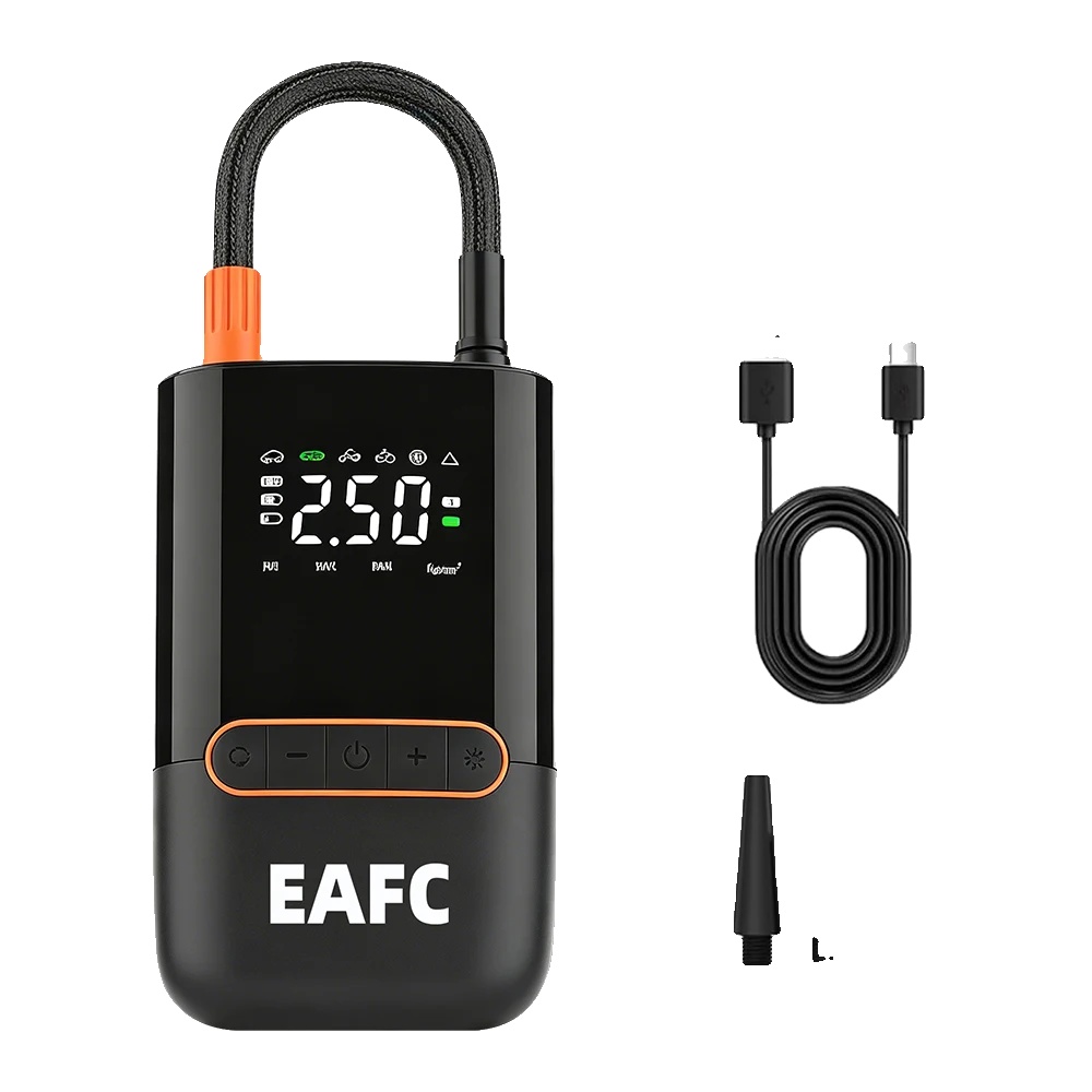 Luftpumpe, Tragbares Design, Mehrere Aufblasmodi, Schwarz, Batteriebetrieben