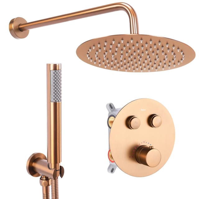Unterputz Duschgarnitur Rea Lungo Copper Brush Box