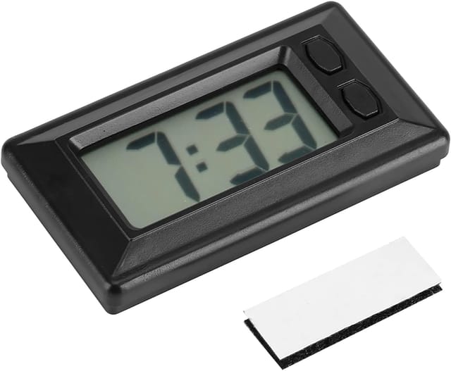 Tigrezy - Digitaler Reisewecker, klares lcd, batteriebetriebener Wecker, Auto-Armaturenbrett, Schreibtisch, elektronische Uhr, Datum, Uhrzeit,