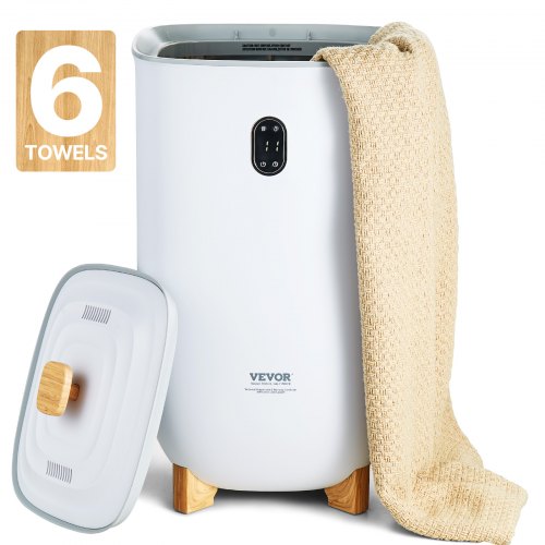 Vevor 35l Großer Handtuchwärmer-eimer, Handtuchwärmer Mit Led-bildschirm Und Trockenfunktion, Intelligenter Handtuchwärmer Mit Einstellbarem Timer Automatische Abschaltung, Weiß