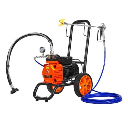 Airless-farbspritzgerät Mit Membran, 1100 W Effizientes Airless-farbspritzgerät Mit Wagen, 2000 Psi Airless-farbspritzgerät, Mit Verlängerungsstang, 2 L/min Hochdruck Airless Farbsprühsystem - Vevor