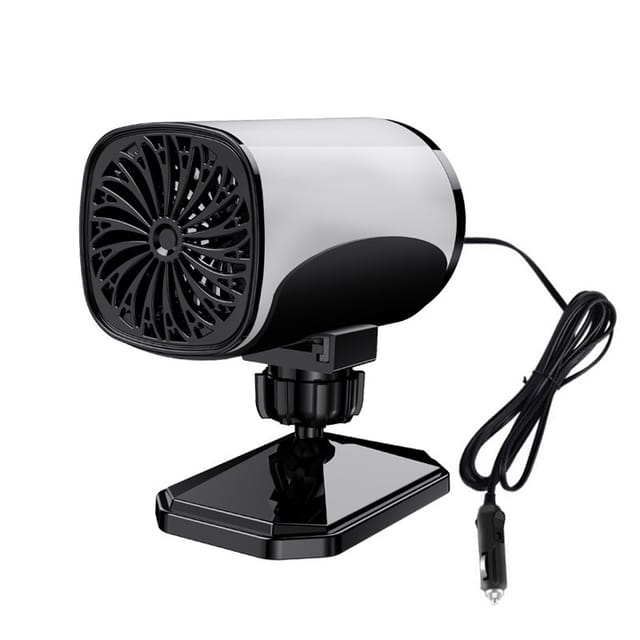 12-V-Mini-Heizlüfter, 120-W-Energiespar-Heizlüfter, rotierender elektrischer USB-Heizlüfter mit um 360 Grad drehbarer Halterung