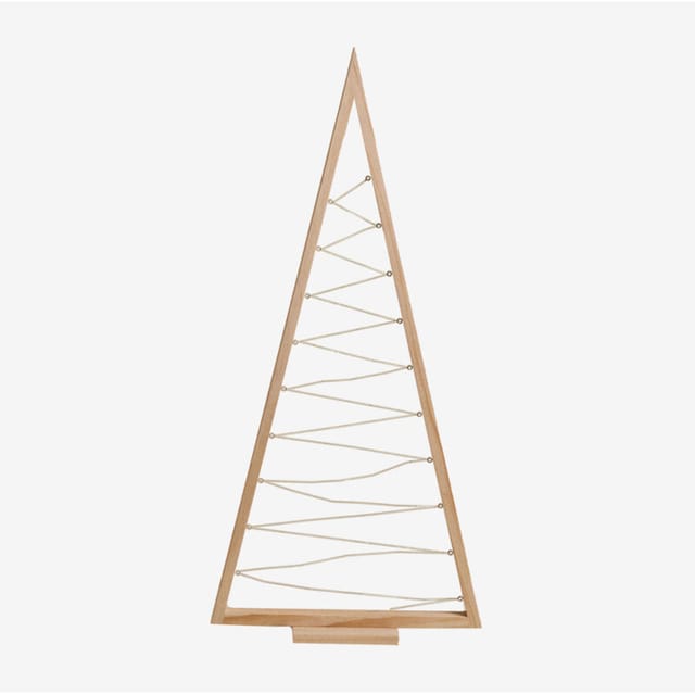 Weihnachtsbaum mit LED-Licht aus Kiefernholz Elwood Braun Natur ↑100 cm - Sklum