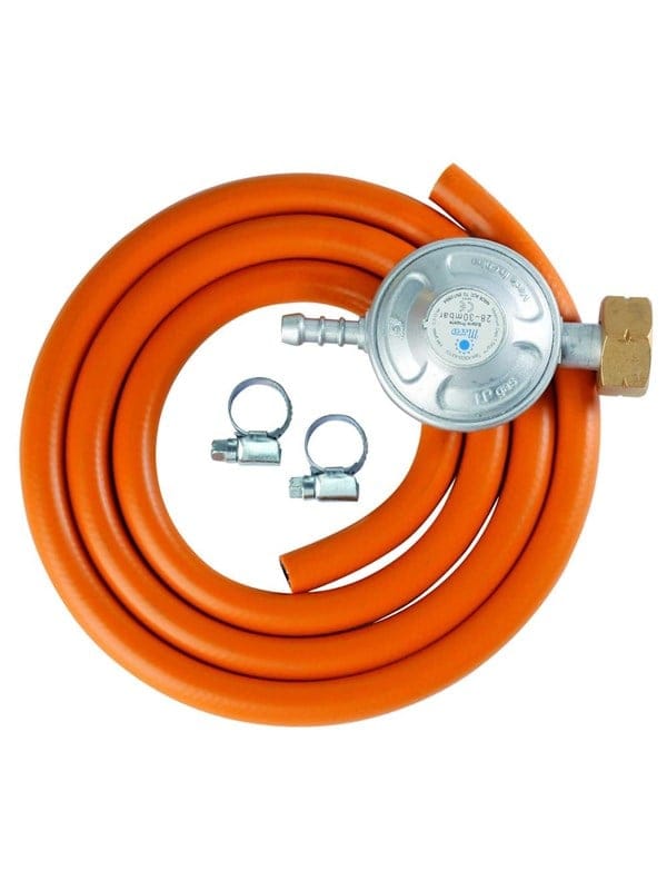 Set zum Anschluss von Flüssiggasflaschen, Reduzierstück 37 mbar, 1,5 m