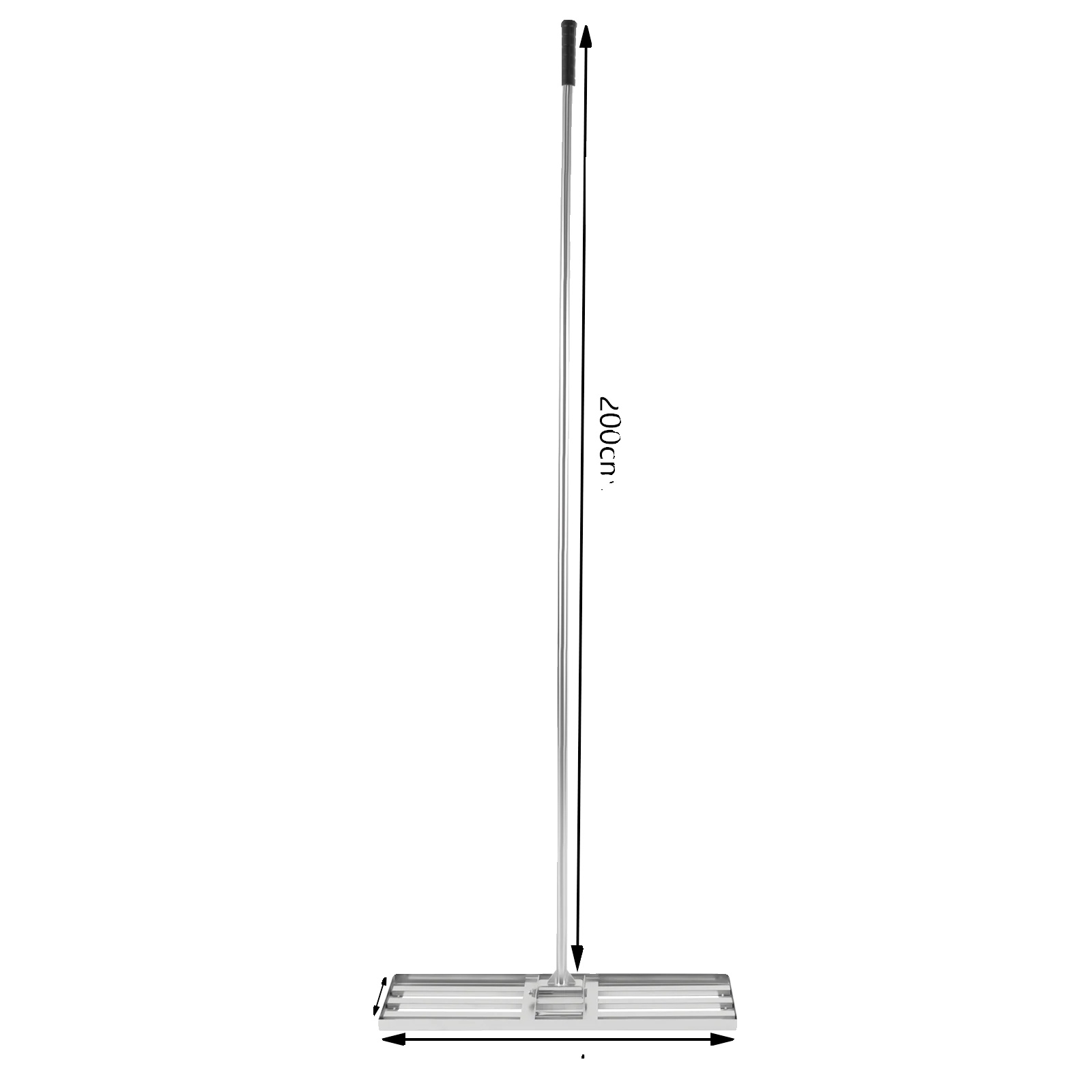 Rasenrechen Zum Nivellieren Des Rasens, Aus Robustem Edelstahl, Ergonomischer Griff, Silber