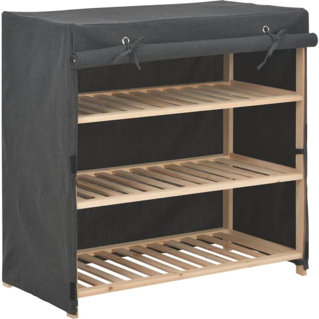 Bonnevie - Schuhschrank,Modernes Schuhregal,Schuhkommode mit Abdeckung Grau 79 x 40 x 80 cm Stoff VMEC119136