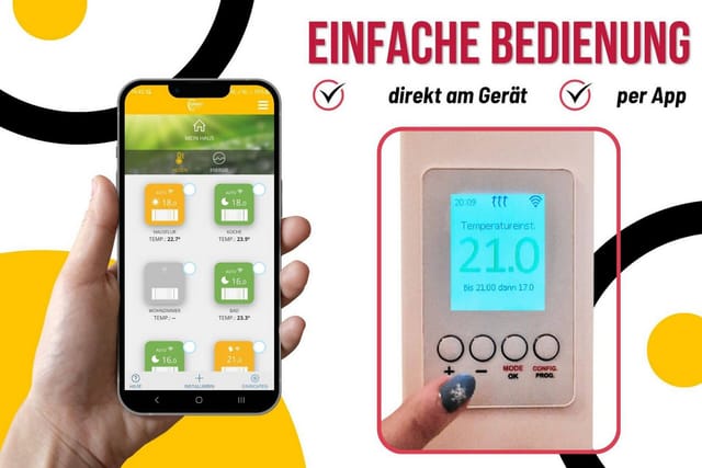 Elektroheizung airstream smart Konvektor 1500 Watt - mit Schamottekern von Evarmo