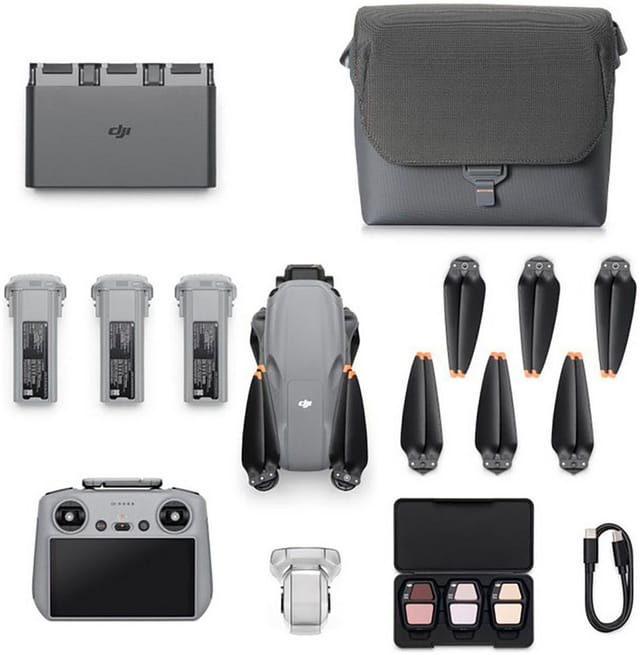 DJI Air 3s Fly More Combo 4 Rotoren Quadrocopter 50 MP 3840 x 2160 Pixel 4276 mAh Grau