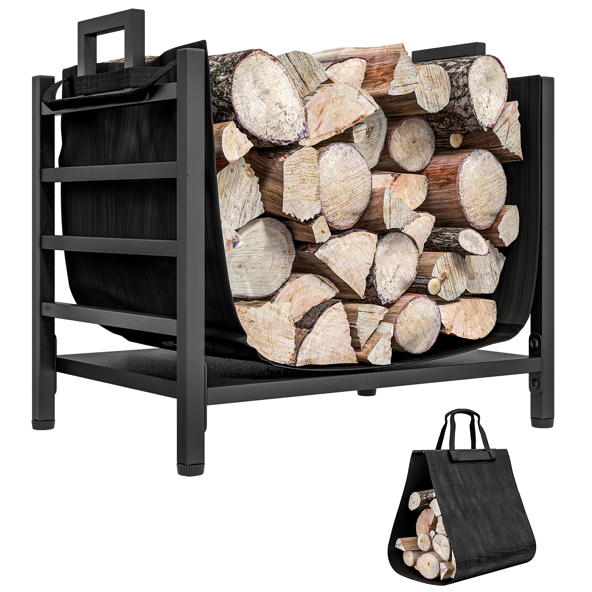 Holzständer Mit Abnehmbarem Träger – Für Den Innenbereich, 49 X 34 X 44 Cm (b X T X H), Metall, Schwarz