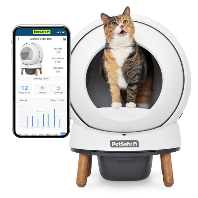Petsafe SmartSpin Selbstreinigendes Katzenklo Weiß