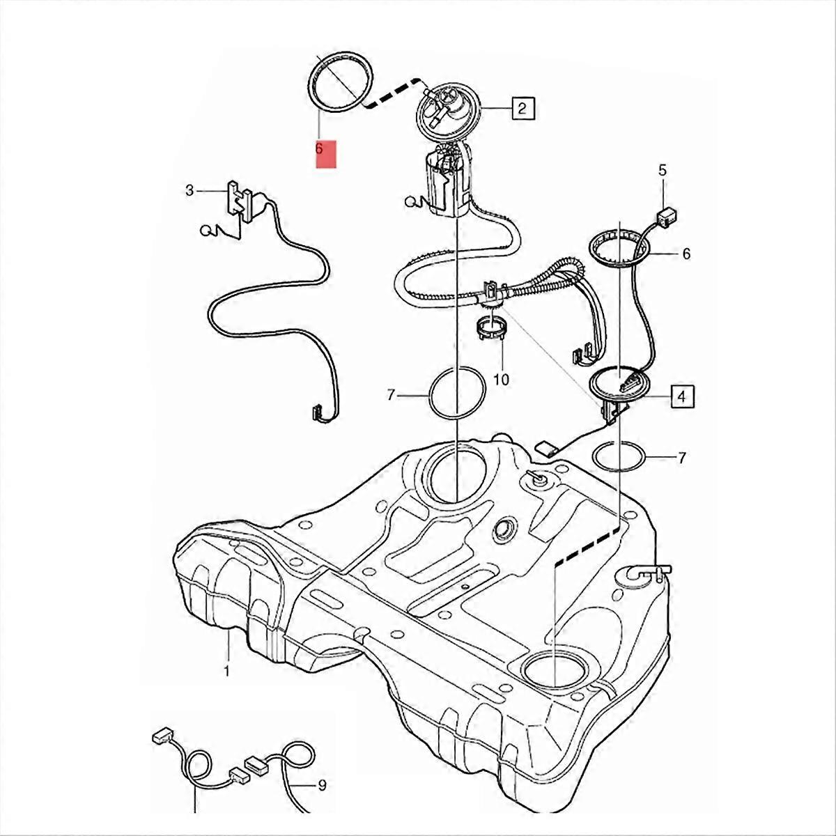 Sicherungsring-haltemutter 8649739 Für Kraftstofftank Von Volvo S60, S80, V70, Xc90 Und Xc70 (2001–2016)