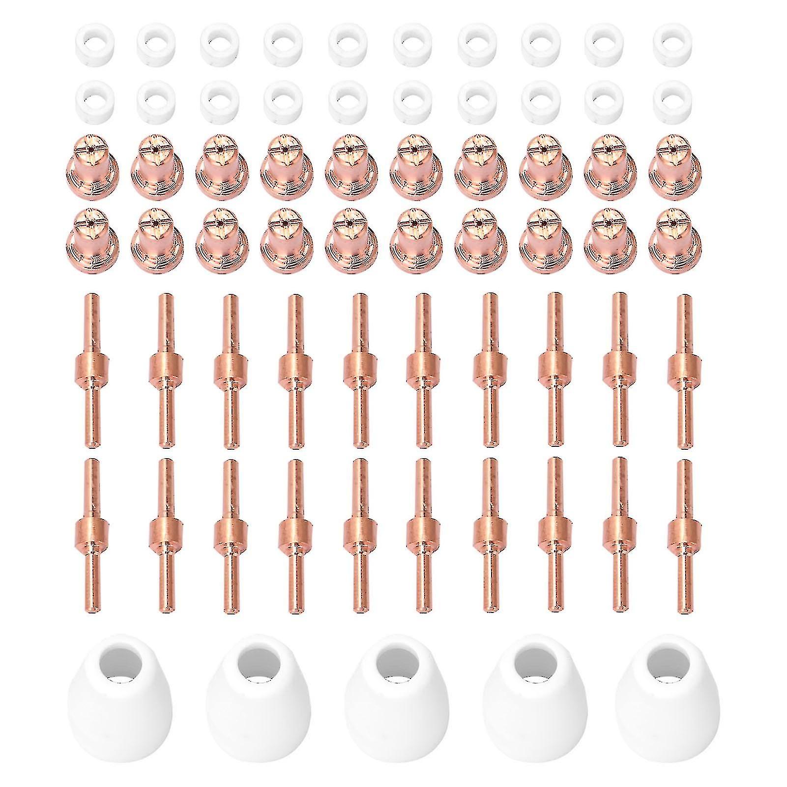 Pt31 Plasma-brennerdüsen, Elektroden, Düsen, 65 Stück, Ersatzteile Für Plasmaschneidmaschinen, 40 A Brenner, Schneiddüsen, Verlängerte Elektrodendüsen.