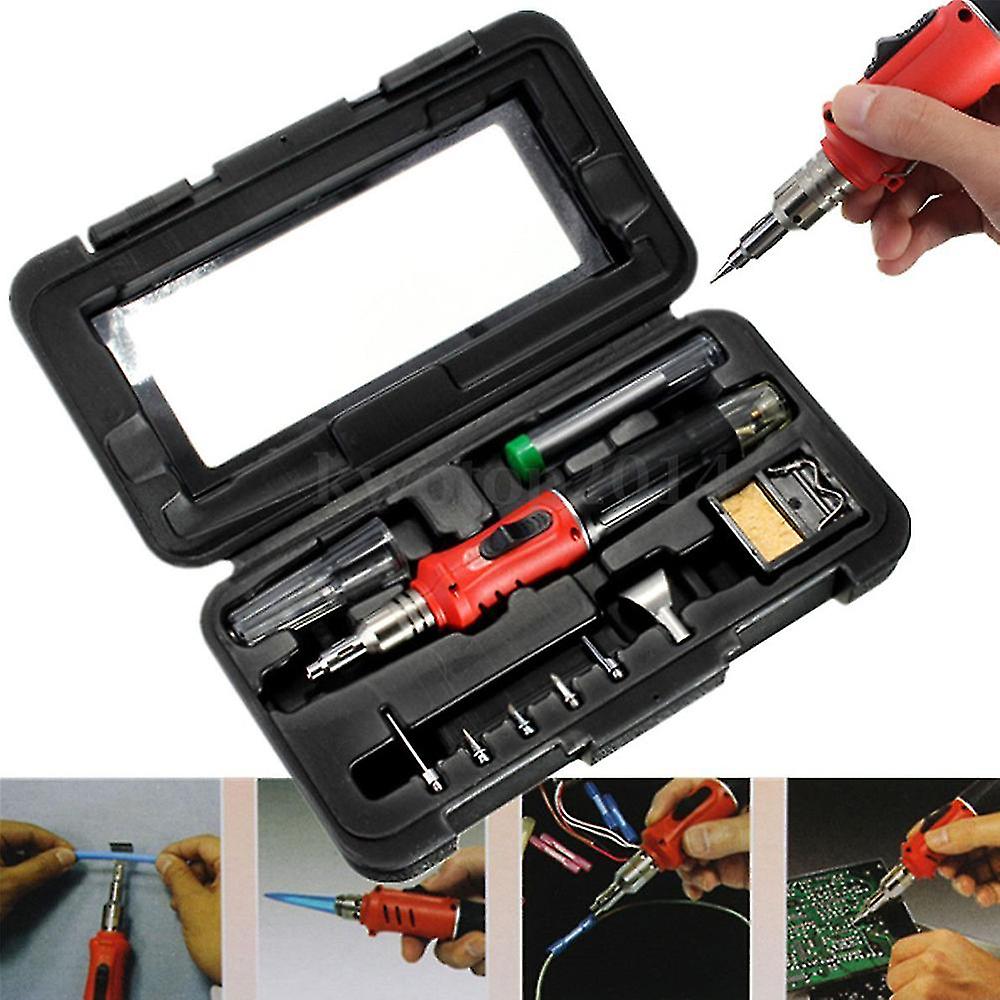 10-in-1 Akku-butangas-lötkolben-set Mit Automatischer Zündung Und Lötwerkzeug