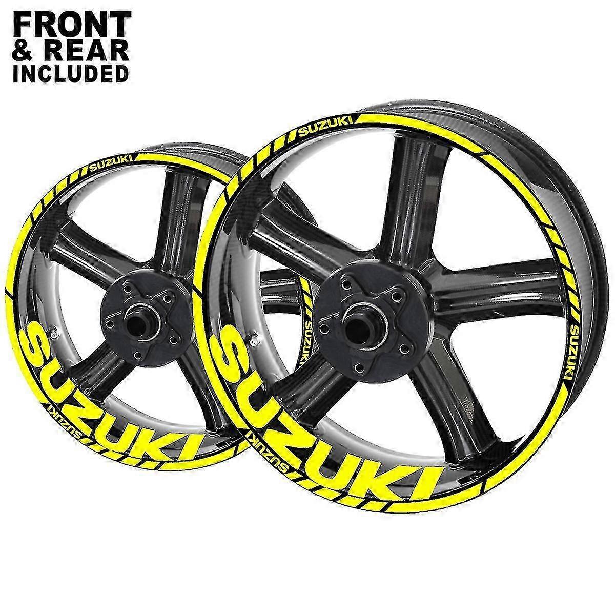 Aufkleber- Und Logoset Für Suzuki Gsx-r 600, 750 Und 1000 Felgen (fluoreszierendes Gelb).